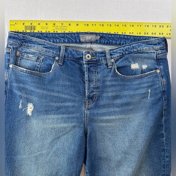 Torrid Distressed Blue Denim Jeans - Picture 9 of 14